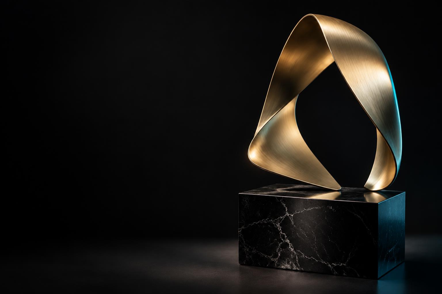 Luxurious architectural gold sculpture